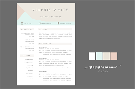VW Resume Template + Cover WORD