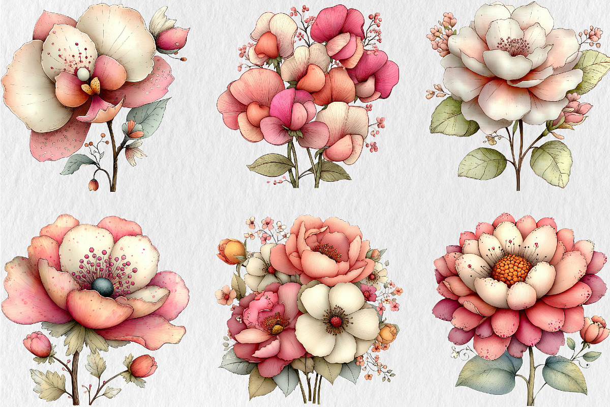 Mother's Day Flower Clipart, a Seasonal Illustration by Rose Art (Photo 3 of 6)