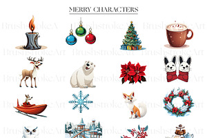 Christmas Clipart Bundle Santa PNG