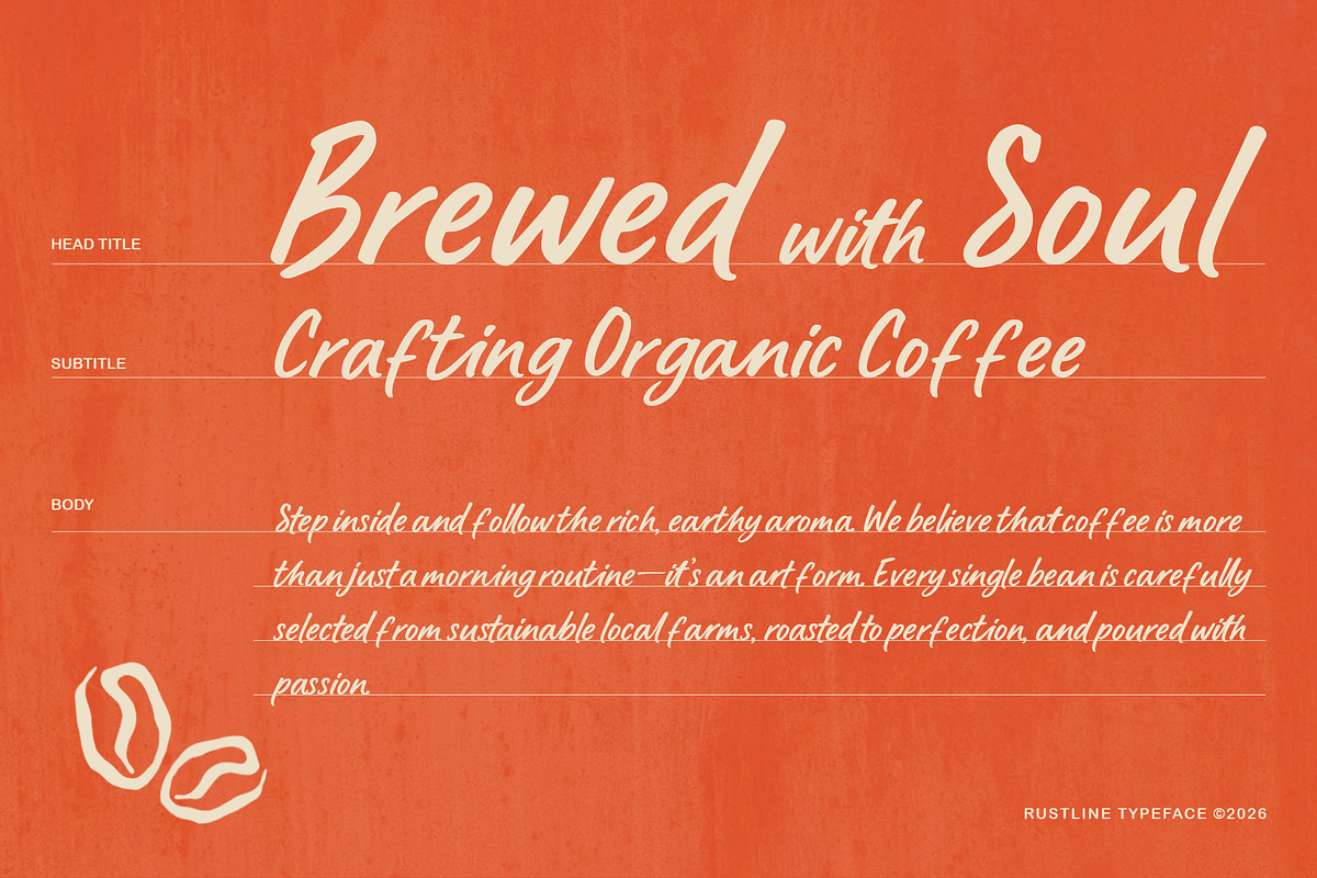 Rustline Bold Handwritten Script, a Handwritten Font by Namela Studio (Photo 2 of 8)