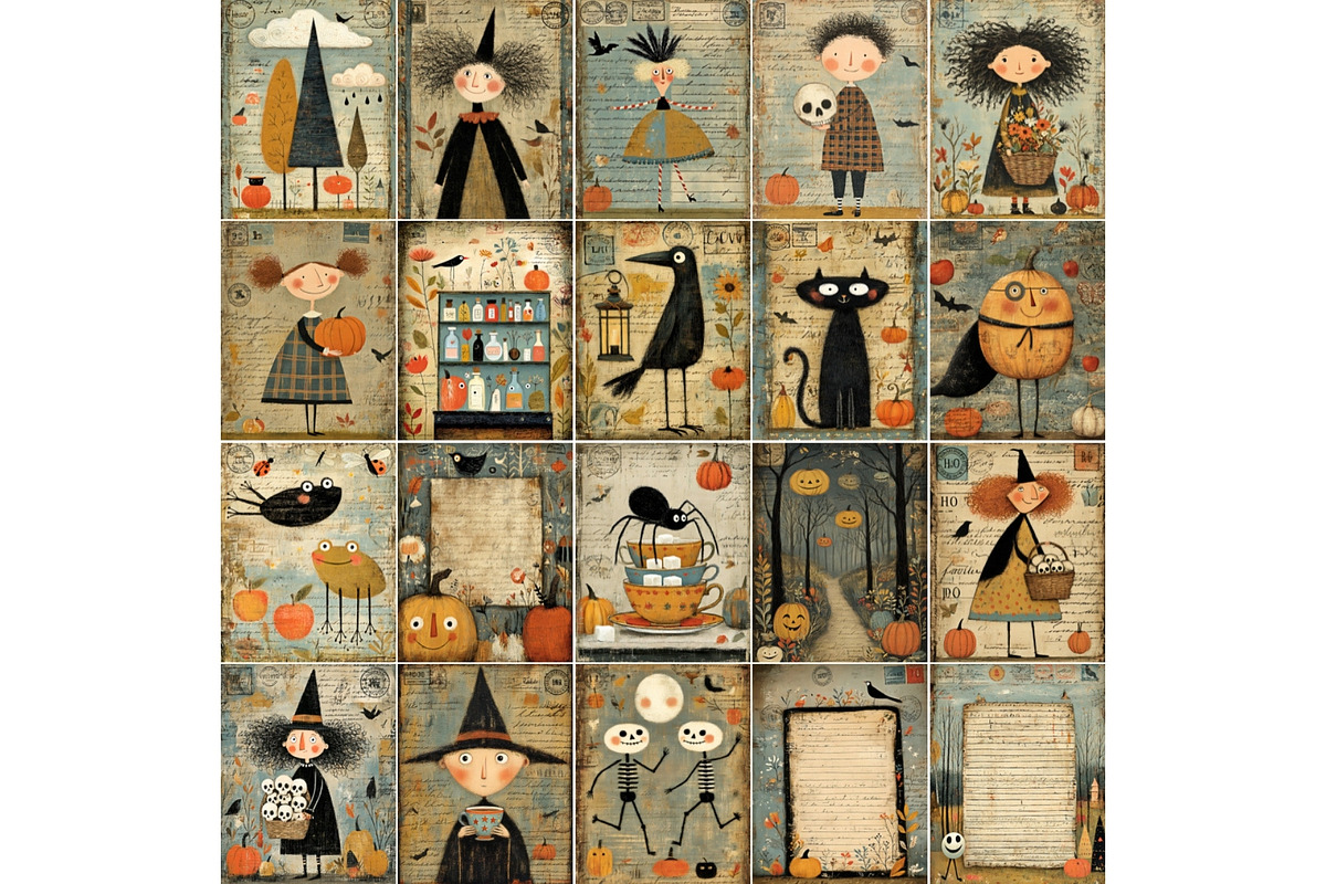 Halloween Ephemera Vintage Autumn, a Seasonal Illustration by Nicole Branger Art (Photo 7 of 12)