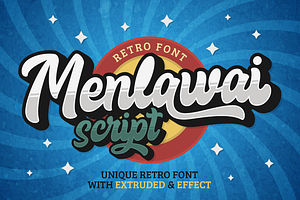 Menlawai - Retro Font With Extrude