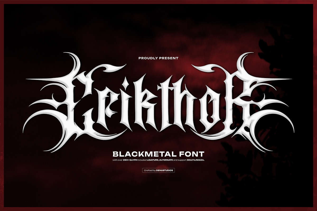 Crikthor | Black Metal Font, a Blackletter Font by Denustudios (Photo 1 of 12)
