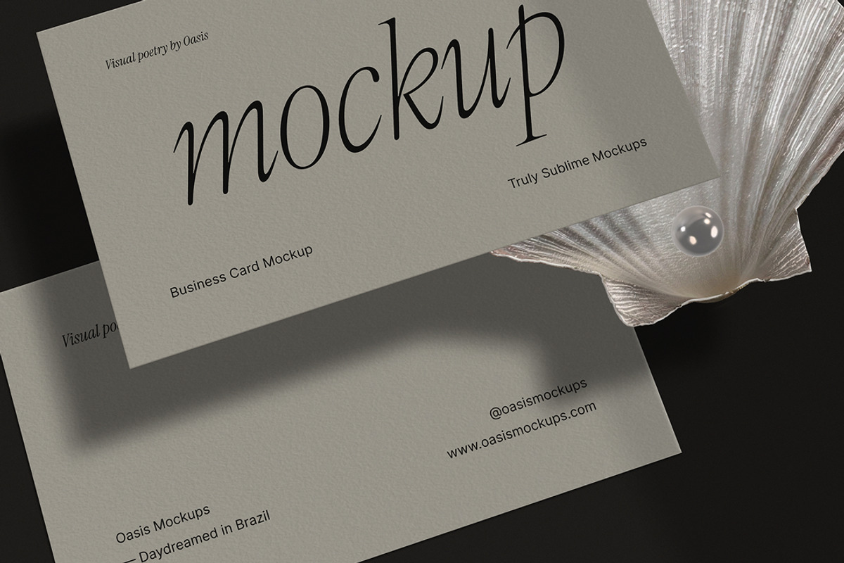 Elegant Business Card Mockup, an Advertising Mockup by Oasis Mockups (Photo 3 of 3)