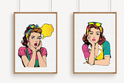 Watercolor Pop-Art Girl Clipart, an Illustration by Libby Wishes (Thumbnail 3 of 7)