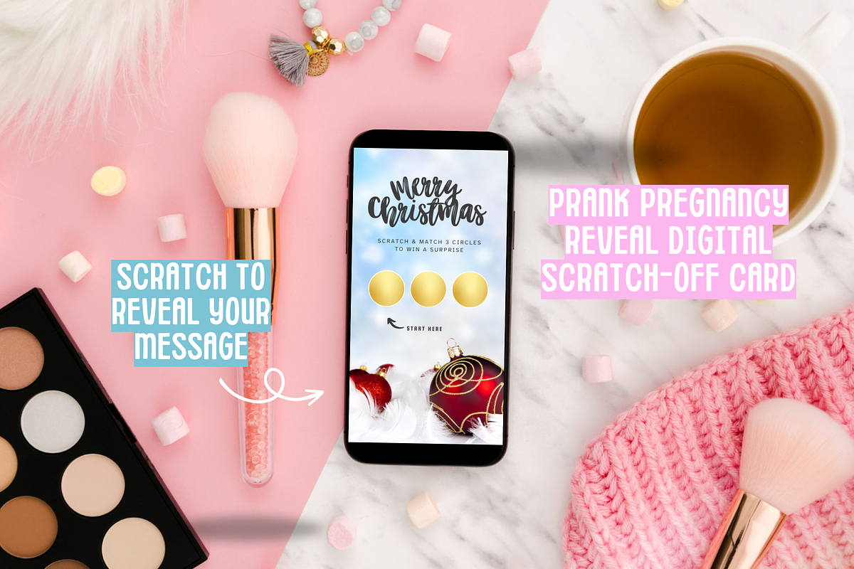 Christmas Pregnancy Scratch Card, a Presentation Template by SunshineStudioBoutique (Photo 5 of 8)