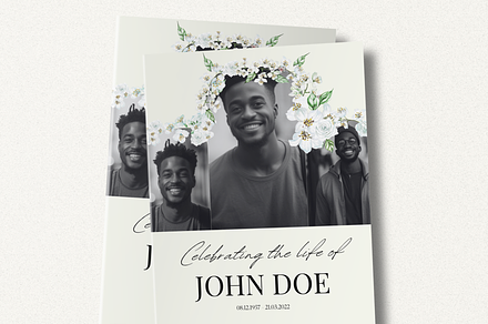 Funeral Program Template Set I Canva