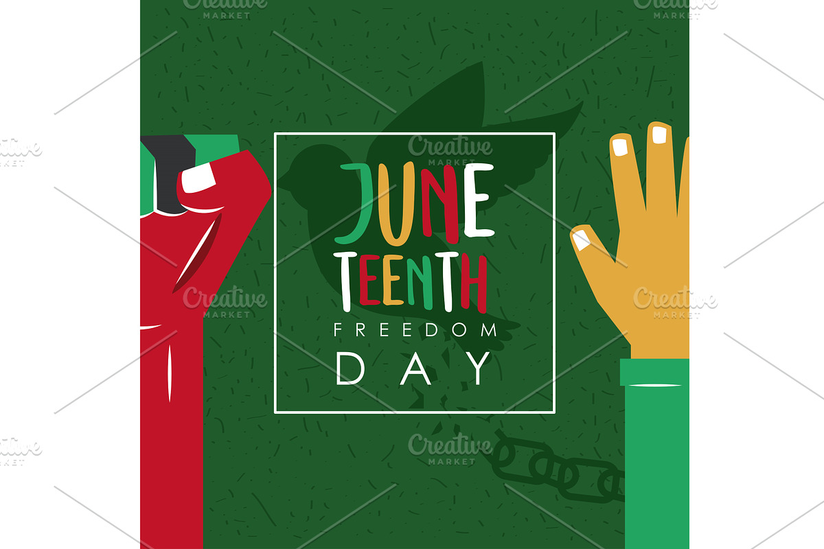 juneteenth freedom day frame, an Illustration by studiogstock