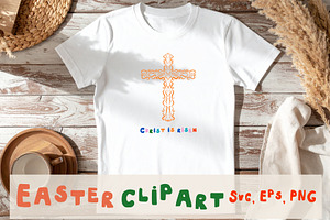 Glorious Easter Clipart Divine Cross, a Decorative Illustration by Anada Arty