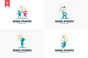 Set of Reaching Star logo
