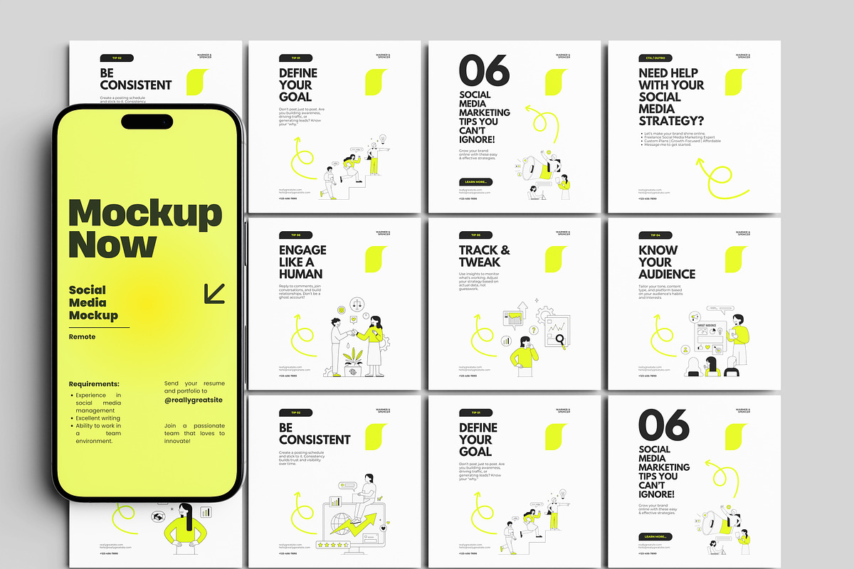 High Quality Social Media Mockup, a Merchandise Mockup by Ataku Design (Photo 2 of 5)