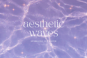 Aesthetic Sparkly Wave Water Texture