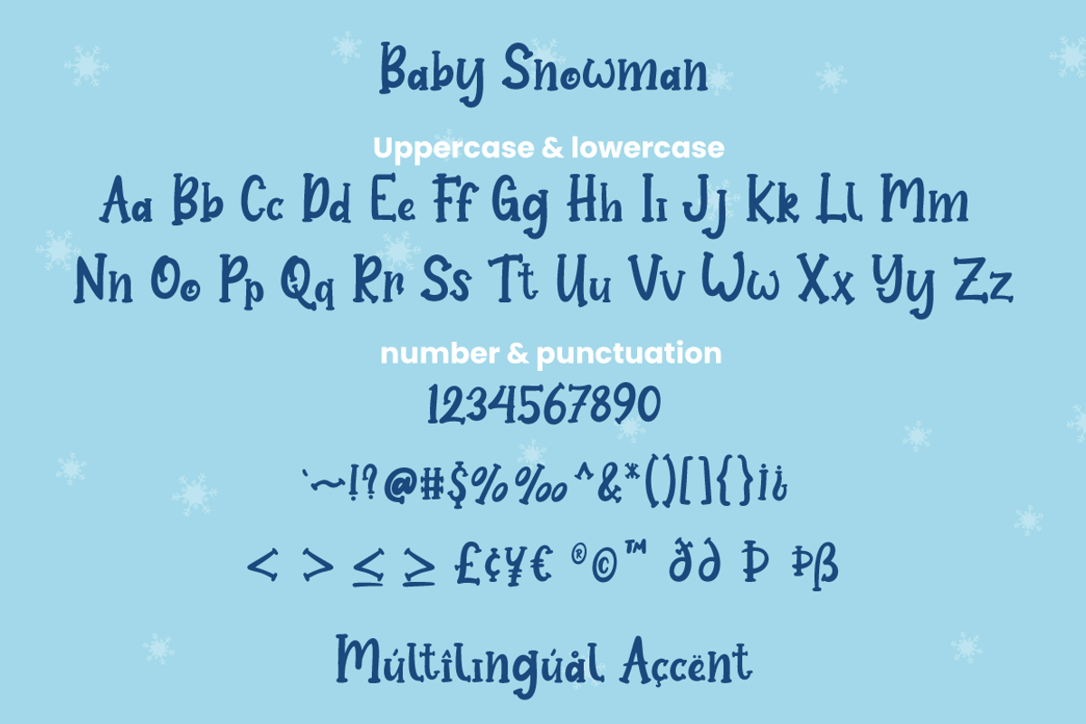 Baby Snowman - Display Font, a Font by Attype (Photo 6 of 8)