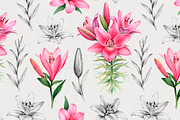 Illustrations of Lilies, a Texture Illustration by Sundra (Thumbnail 3 of 10)