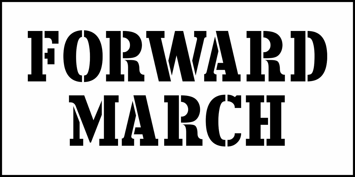 Forward March JNL, a Font by Jeff Levine Fonts (Photo 2 of 5)