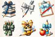 Pencil with Bow Back to School Clipa, a Seasonal Illustration by Rose Art (Thumbnail 2 of 4)