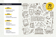 History Doodle Clipart Set, an Education Illustration by insemar (Thumbnail 2 of 4)