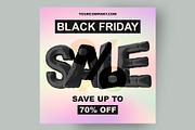 Holographic black friday template, a Marketing Template by Love Giftery (Thumbnail 1 of 2)