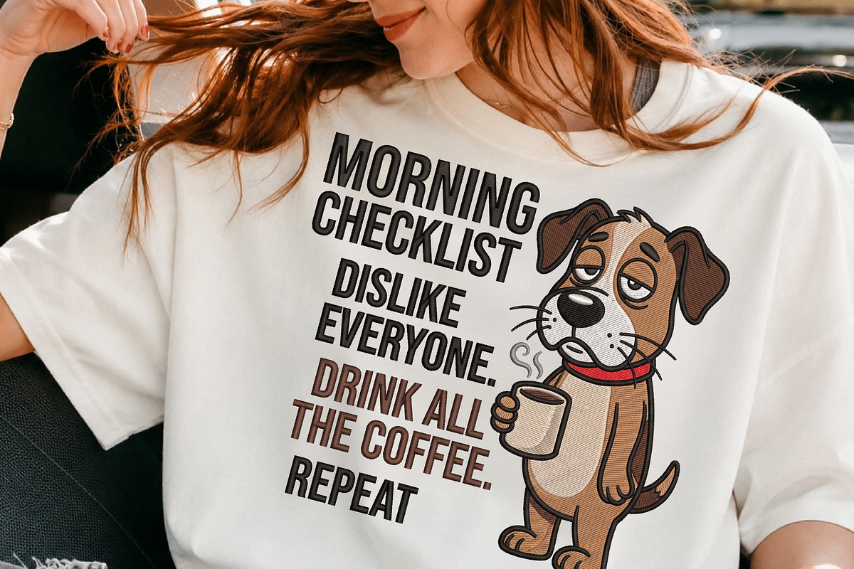 Funny Coffee Dog Morning PNG, an Object Illustration by DreamCafeArt (Photo 3 of 6)