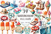Pool Party ClipartPool Party Clipart, a Graphic by designcity5 (Thumbnail 1 of 5)
