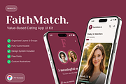 FaithMatch – Dating App Mobile UI Ki, a Websites & App Template by Creative Graphics (Thumbnail 1 of 8)