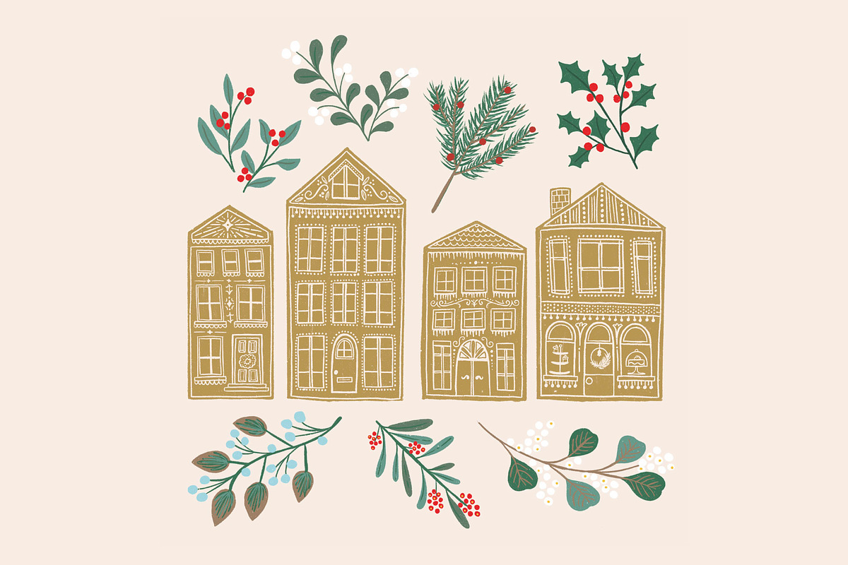 Gingerbread Holiday Illustrations, an Illustration by Abigail Creative (Photo 1 of 7)