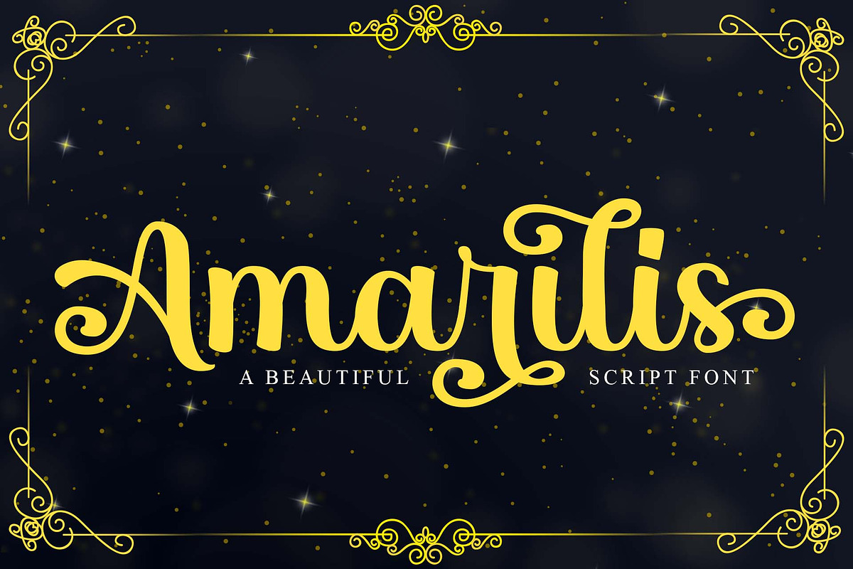 Amarilis - A Beautiful Script Font, a Script Font by Doehantz Studio (Photo 1 of 10)