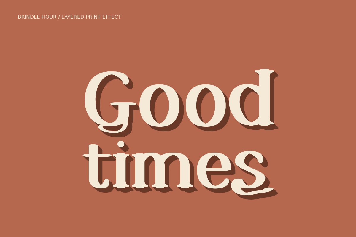 Brindle Hour — Warm Retro Serif, a Serif Font by Colorsfav (Photo 11 of 11)