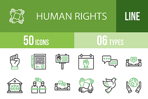 50 Human Rights Line Icons