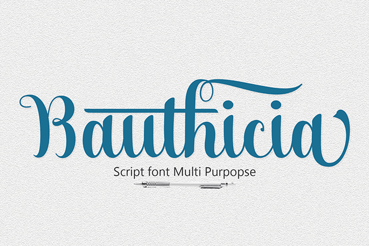 Bauthicia, a Script Font by Deniz86 (Photo 1 of 4)