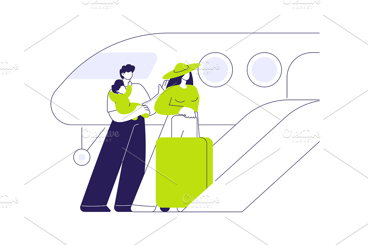 Private jet abstract concept vector, a Transportation Illustration by Visual Generation