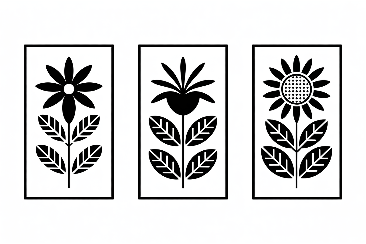 Minimal Flower Laser Cut Silhouette, an Icon by Amazin_art (Photo 3 of 11)