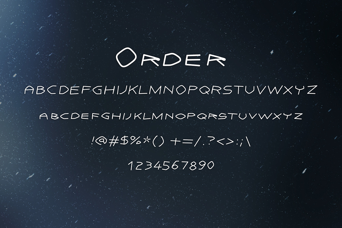 ORDER font preview 2