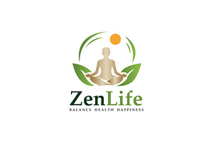 ZenLife Wellness Logo Template, a Branding & Logo Template by SANB