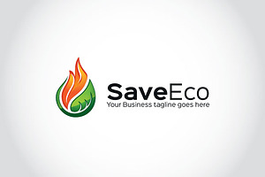 Save Eco Logo Template