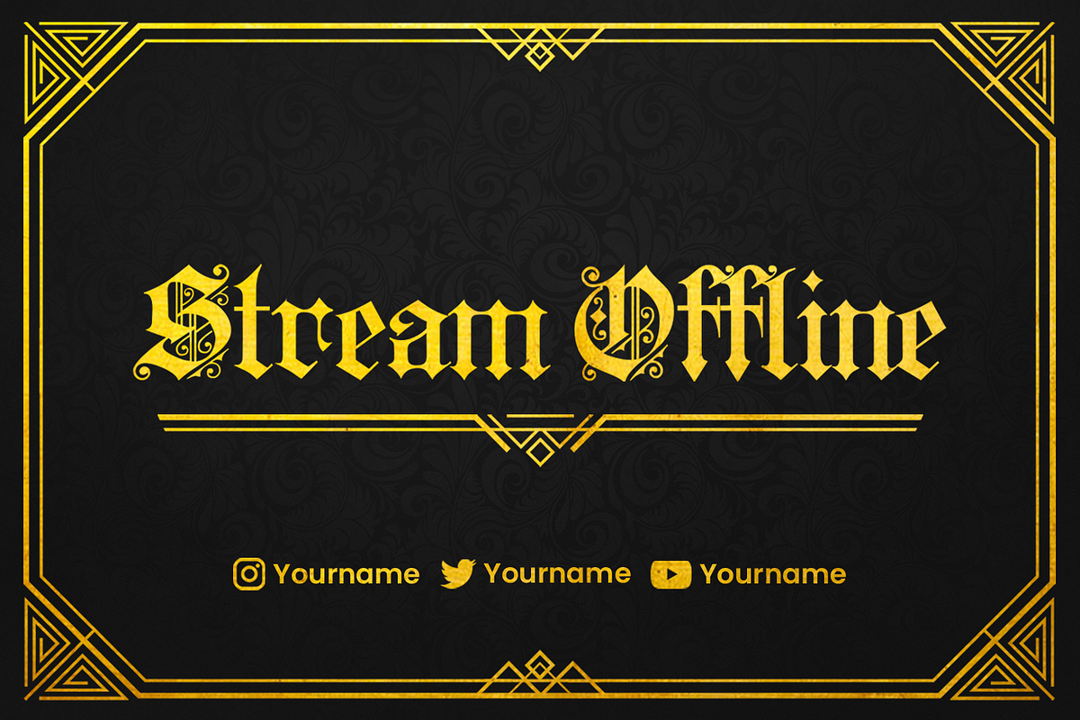 Golden Stream Overlay, a Templates & Theme by StreamSkins (Photo 1 of 5)