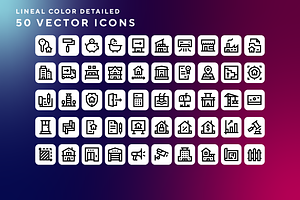 Real estate icons, an Outline Icon by Wencory