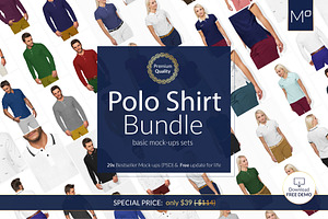 POLO SHIRT BUNDLE 29xMock-ups + DEMO
