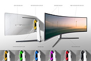 Ultrawide Curved Monitor Mockup 10K, a Product Mockup by Zabiegala MP (Thumbnail 3 of 9)