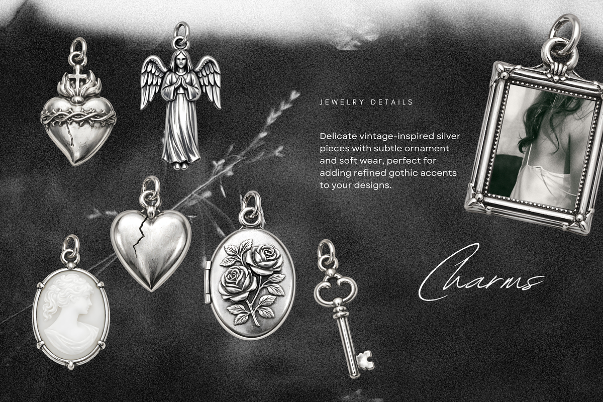 Gothic Coquette Romantic Collage Kit, an Object Graphic by foxsong (Photo 3 of 9)