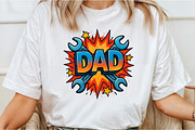 DAD Comic Style Sublimation PNG, an Illustration by DreamCafeArt (Thumbnail 2 of 7)