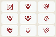 Minimalist Red Heart Logo Bundle, a Branding & Logo Template by Vectorium Studio (Thumbnail 2 of 2)