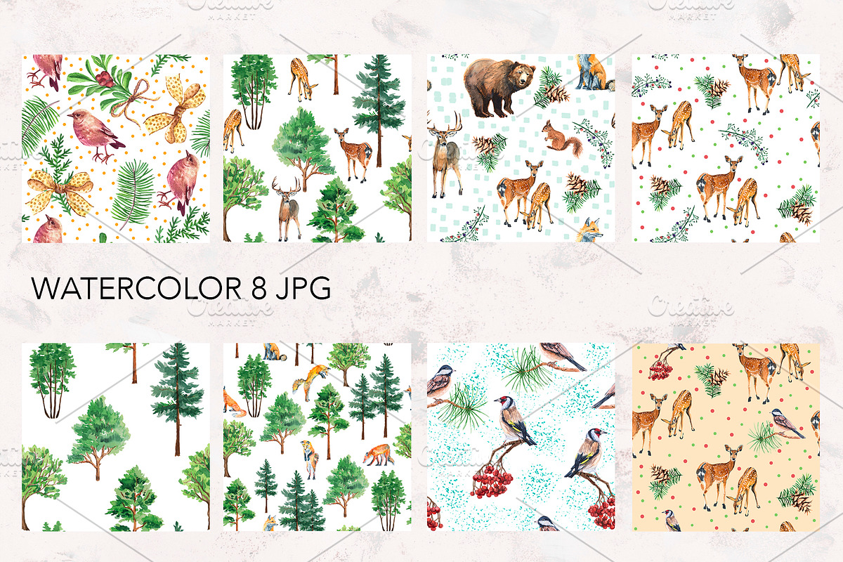 Forest Animals watercolor., an Animal Illustration by lilisavelieva (Photo 6 of 6)