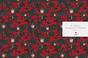 Japanese Cranes Seamless Patterns, a Pattern Graphic by KaramfilaS (Thumbnail 2 of 19)