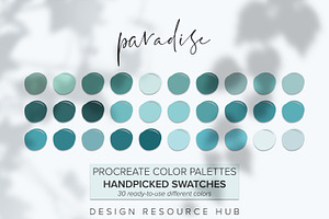 Paradise Procreate Palette