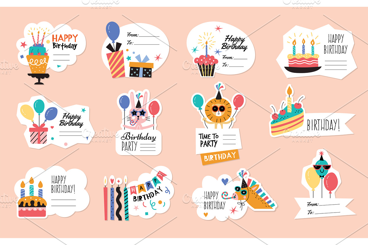 Paryt badges. Celebration birthday, an Object Illustration by Onyx