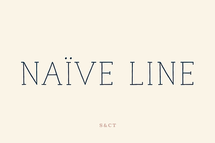 Naive Line Font Collection