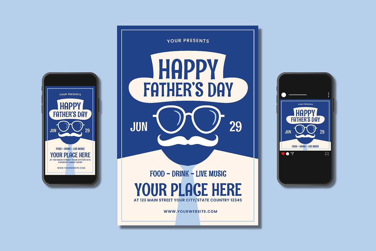Happy Fathers Day Flyer Set, a Flyer Template by Patria Ari (P4tcreativa) (Photo 1 of 4)