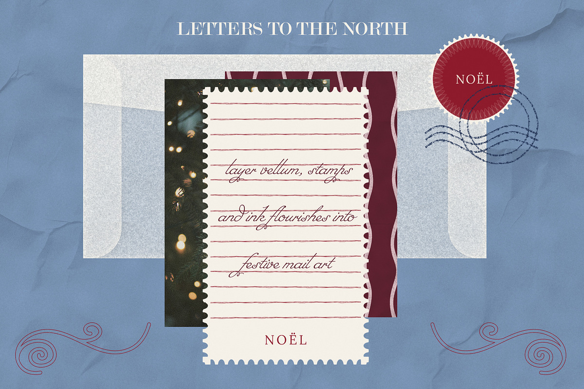 Noël Post Vellum & Envelope Kit, an Object Graphic by Anzhelika (Photo 2 of 11)