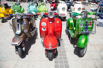 Vespa motorcycles, a Transportation Photo by a454
